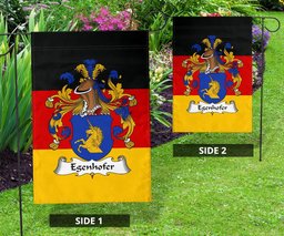 ScotsTee Shop Germans Egenhofer Coat of Arms on Germany Flag Garden Flag/ House Flag