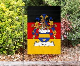 ScotsTee Shop Germans Fester Coat of Arms on Germany Flag Garden Flag/ House Flag