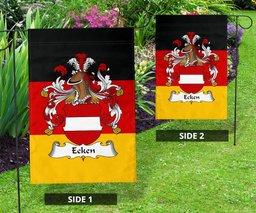 ScotsTee Shop Germans Ecken Coat of Arms on Germany Flag Garden Flag/ House Flag