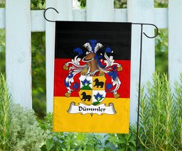 ScotsTee Shop Germans Dummler Coat of Arms on Germany Flag Garden Flag/ House Flag