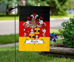ScotsTee Shop Germans Fleisch Coat of Arms on Germany Flag Garden Flag/ House Flag