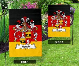 ScotsTee Shop Germans Fleisch Coat of Arms on Germany Flag Garden Flag/ House Flag