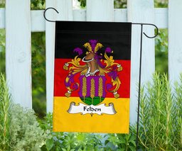 ScotsTee Shop Germans Felden Coat of Arms on Germany Flag Garden Flag/ House Flag