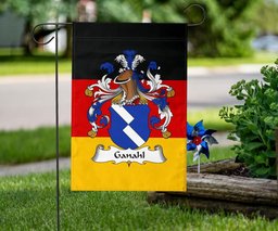 ScotsTee Shop Germans Ganahl Coat of Arms on Germany Flag Garden Flag/ House Flag