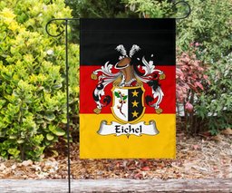 ScotsTee Shop Germans Eichel Coat of Arms on Germany Flag Garden Flag/ House Flag