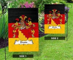 ScotsTee Shop Germans Droste Coat of Arms on Germany Flag Garden Flag/ House Flag