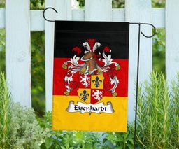 ScotsTee Shop Germans Eisenhardt Coat of Arms on Germany Flag Garden Flag/ House Flag