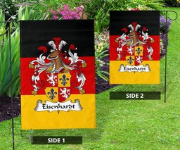 ScotsTee Shop Germans Eisenhardt Coat of Arms on Germany Flag Garden Flag/ House Flag