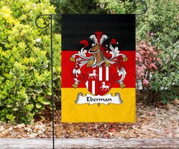 ScotsTee Shop Germans Eberman Coat of Arms on Germany Flag Garden Flag/ House Flag
