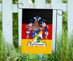 ScotsTee Shop Germans Eichmann Coat of Arms on Germany Flag Garden Flag/ House Flag