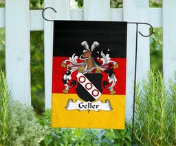 ScotsTee Shop Germans Geller Coat of Arms on Germany Flag Garden Flag/ House Flag