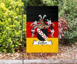 ScotsTee Shop Germans Geller Coat of Arms on Germany Flag Garden Flag/ House Flag