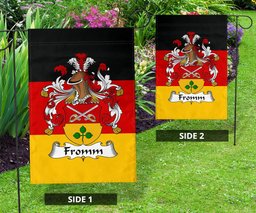 ScotsTee Shop Germans Fromm Coat of Arms on Germany Flag Garden Flag/ House Flag