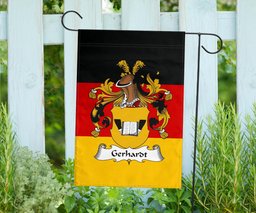 ScotsTee Shop Germans Gerhardt Coat of Arms on Germany Flag Garden Flag/ House Flag