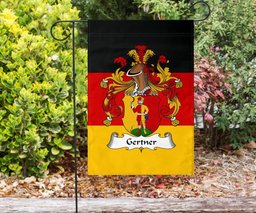 ScotsTee Shop Germans Gertner Coat of Arms on Germany Flag Garden Flag/ House Flag