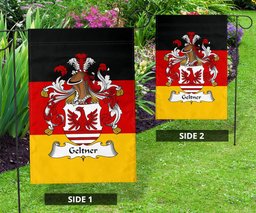 ScotsTee Shop Germans Geltner Coat of Arms on Germany Flag Garden Flag/ House Flag