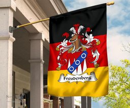 ScotsTee Shop Germans Freudenberg Coat of Arms on Germany Flag Garden Flag/ House Flag