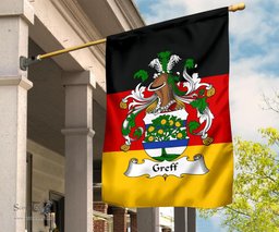 ScotsTee Shop Germans Greff Coat of Arms on Germany Flag Garden Flag/ House Flag