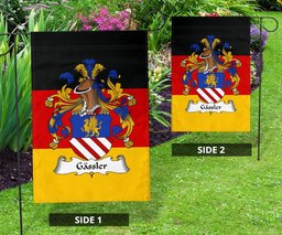 ScotsTee Shop Germans Gassler Coat of Arms on Germany Flag Garden Flag/ House Flag