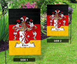 ScotsTee Shop Germans Eisen Coat of Arms on Germany Flag Garden Flag/ House Flag