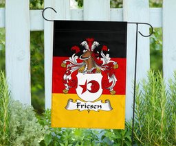 ScotsTee Shop Germans Friesen Coat of Arms on Germany Flag Garden Flag/ House Flag