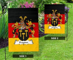 ScotsTee Shop Germans Fragner Coat of Arms on Germany Flag Garden Flag/ House Flag