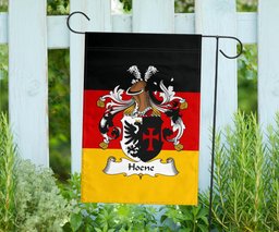 ScotsTee Shop Germans Hoene Coat of Arms on Germany Flag Garden Flag/ House Flag