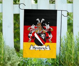 ScotsTee Shop Germans Hendrich Coat of Arms on Germany Flag Garden Flag/ House Flag