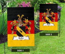 ScotsTee Shop Germans Kefer Coat of Arms on Germany Flag Garden Flag/ House Flag