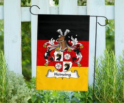 ScotsTee Shop Germans Heinsing Coat of Arms on Germany Flag Garden Flag/ House Flag