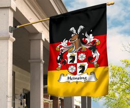 ScotsTee Shop Germans Heinsing Coat of Arms on Germany Flag Garden Flag/ House Flag