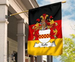 ScotsTee Shop Germans Kalle Coat of Arms on Germany Flag Garden Flag/ House Flag