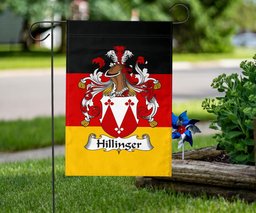 ScotsTee Shop Germans Hillinger Coat of Arms on Germany Flag Garden Flag/ House Flag
