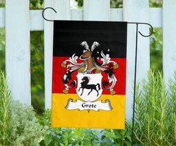 ScotsTee Shop Germans Grote Coat of Arms on Germany Flag Garden Flag/ House Flag
