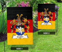 ScotsTee Shop Germans Gugler Coat of Arms on Germany Flag Garden Flag/ House Flag