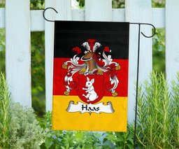 ScotsTee Shop Germans Haas Coat of Arms on Germany Flag Garden Flag/ House Flag
