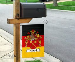 ScotsTee Shop Germans Kappel Coat of Arms on Germany Flag Garden Flag/ House Flag
