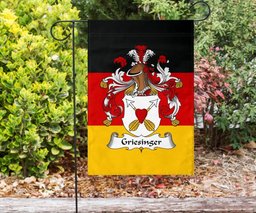 ScotsTee Shop Germans Griesinger Coat of Arms on Germany Flag Garden Flag/ House Flag