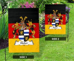 ScotsTee Shop Germans Hieber Coat of Arms on Germany Flag Garden Flag/ House Flag