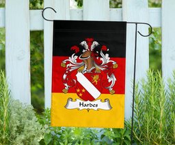ScotsTee Shop Germans Hardes Coat of Arms on Germany Flag Garden Flag/ House Flag