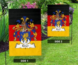 ScotsTee Shop Germans Kiner Coat of Arms on Germany Flag Garden Flag/ House Flag