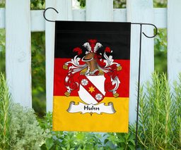 ScotsTee Shop Germans Huhn Coat of Arms on Germany Flag Garden Flag/ House Flag