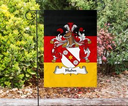 ScotsTee Shop Germans Huhn Coat of Arms on Germany Flag Garden Flag/ House Flag
