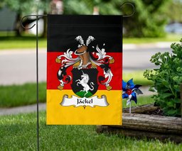 ScotsTee Shop Germans Jackel Coat of Arms on Germany Flag Garden Flag/ House Flag