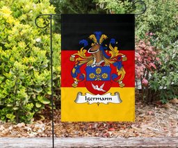 ScotsTee Shop Germans Ingermann Coat of Arms on Germany Flag Garden Flag/ House Flag
