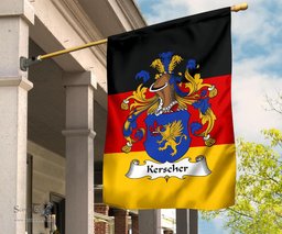 ScotsTee Shop Germans Kerscher Coat of Arms on Germany Flag Garden Flag/ House Flag