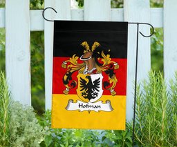 ScotsTee Shop Germans Hofman Coat of Arms on Germany Flag Garden Flag/ House Flag