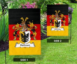 ScotsTee Shop Germans Hofman Coat of Arms on Germany Flag Garden Flag/ House Flag