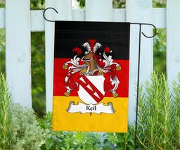 ScotsTee Shop Germans Keil Coat of Arms on Germany Flag Garden Flag/ House Flag
