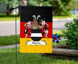 ScotsTee Shop Germans Harras Coat of Arms on Germany Flag Garden Flag/ House Flag